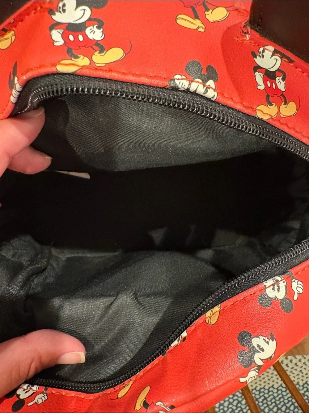 Loungefly Red Mickey Mouse Mini Backpack with Black Ears
